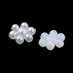 Snowflake Rainbow Iridescent Plating Acrylic Cabochons&nbsp;PACR-B003-04