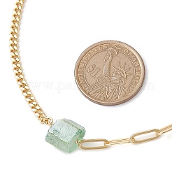 Electroplated Natural Quartz Hexagon Prism Pendant Necklaces&nbsp;NJEW-JN04996-01