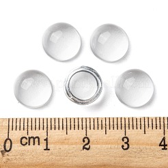 Transparent Half Round Glass Cabochons&nbsp;GGLA-R027-10mm