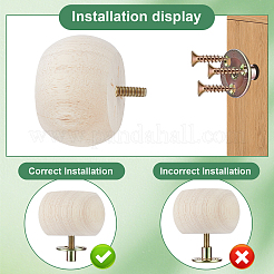 Wood Furniture Legs&nbsp;FIND-WH0139-966B