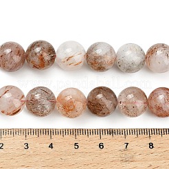 Natural Copper Rutilated Quartz Beads Strands&nbsp;G-L642-B07-12mm