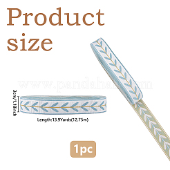 12.75M Polyester Leaf Pattern Ribbon&nbsp;OCOR-DC0001-28B