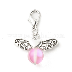 Frosted Synthetic Moonstone Pendants Decorations&nbsp;HJEW-JM00617