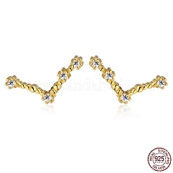 Cubic Zirconia Constellation Stud Earrings&nbsp;EJEW-P231-90G-01