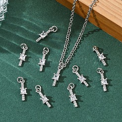 SHEGRACE Brass Micro Pave Cubic Zirconia Pendants&nbsp;XGRQ3D567-511P