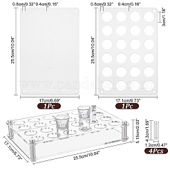 24-Hole Acrylic Beer Cup Holder&nbsp;ODIS-WH0099-10A-02