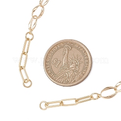 Brass Paperclip Chain Twisted Chain Necklace Making&nbsp;AJEW-JB01543