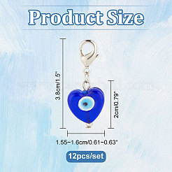 Handmade Evil Eye Lampwork Pendant Decoration&nbsp;PALLOY-PH01585