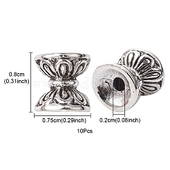 Tibetan Style Alloy Bead Cones&nbsp;TIBEB-YW0001-08