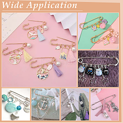 10Pcs 304 Stainless Steel Safety Pins Brooch Findings&nbsp;STAS-UN0058-48