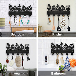 Wood & Iron Wall Mounted Hangers&nbsp;HJEW-WH0055-152