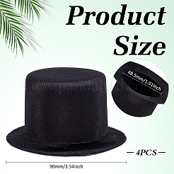 EVA Polyester Cloth Round Fascinator Hat Base for Doll&nbsp;DIY-WH0591-368B