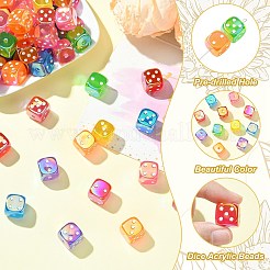 UV Plating Opaque Acrylic Beads&nbsp;JACR-CJC0002-03