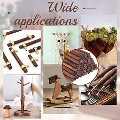 50Pcs Waxed Round Wooden Sticks&nbsp;WOOD-OC0004-50