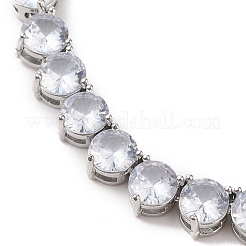 Brass with Cubic Zirconia Link Bracelets&nbsp;BJEW-Q350-01P