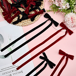 20Pcs 2 Colors Lint Bowknot Ornament Accessories&nbsp;DIY-SP0004-81