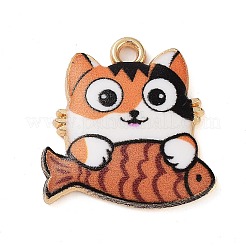 Rack Plating Alloy Enamel Pendants&nbsp;FIND-Q099-11G