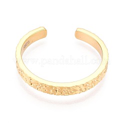 Texture 925 Sterling Silver Open Cuff Rings for Women&nbsp;STER-N016-53G