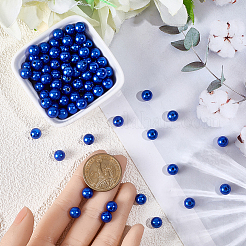 Spray Painted ABS Plastic Imitation Pearl Beads&nbsp;OACR-PA0001-38B-01
