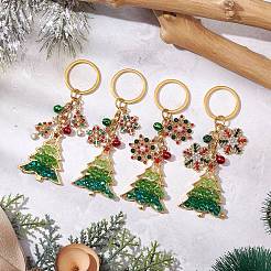 Alloy Christmas Tree Keychains&nbsp;KEYC-JKC00972