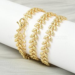 8MM Brass Butterlfy Wings Link Chain Necklaces for Women&nbsp;NJEW-K271-19G