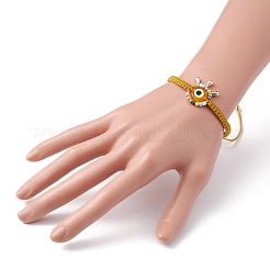 Big Evil Eye Braided Bead Bracelet&nbsp;BJEW-JB07109