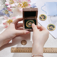 Wooden Badge Packing Magnetic Boxes&nbsp;CON-WH0085-229A