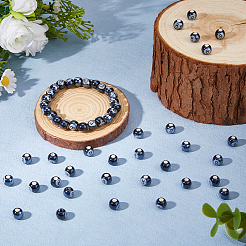 60Pcs Glazed Porcelain Round Beads&nbsp;PORC-HS0001-10