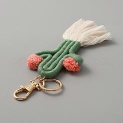 Weaving Cactus Tassel Cotton Pendant Decorations&nbsp;KEYC-WH0032-42A
