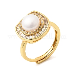 Adjustable Brass Micro Pave Cubic Zirconia Finger Rings&nbsp;CU-CBABA66-02G