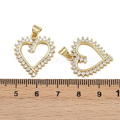 Brass Micro Pave Cubic Zirconia Pendants&nbsp;ZIRC-I367-12G-02