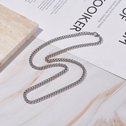Non-Tarnish 304 Stainless Steel Curb Chains Necklace for Men Women&nbsp;NJEW-JN03846-02