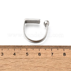 Rectangle 304 Stainless Steel Cuff Rings&nbsp;RJEW-S404-01P
