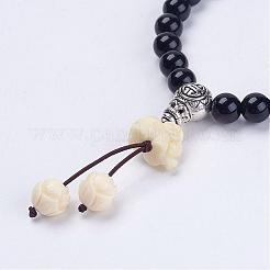 Natural Obsidian Mala Bead Bracelets&nbsp;BJEW-JB03023
