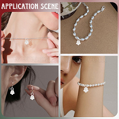 5Pcs 925 Sterling Silver Charms&nbsp;STER-BBC0009-44B