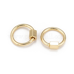 Brass Screw Carabiner Lock Charms&nbsp;KK-T047-06G