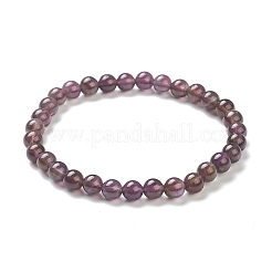 Natural Amethyst Beaded Stretch Bracelets&nbsp;X-BJEW-D446-B-47