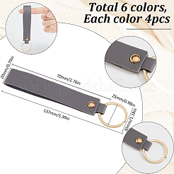 6 Colors PU Leather Keychain&nbsp;KEYC-SC0001-26