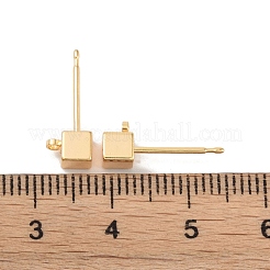 Brass Stud Earring Findings&nbsp;KK-R164-03G