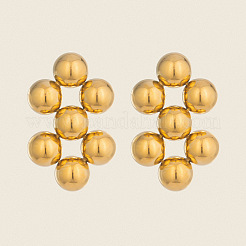 304 Stainless Steel Geometric Round Ball Stud Earrings for Women&nbsp;FK1730-1