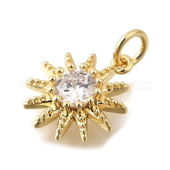 Brass Micro Pave Cubic Zirconia Pendants&nbsp;KK-U072-22G