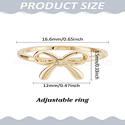 1Pc Bowknot Brass Finger Rings for Women&nbsp;RJEW-LP0010-05