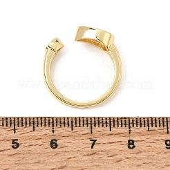 Brass Micro Pave Cubic Zirconia Open Cuff Rings&nbsp;CU-CBA4898-08G-07