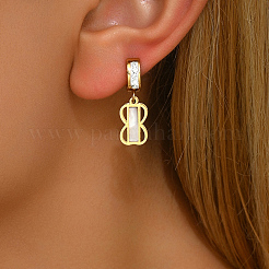 201 Stainless Steel Romantic Eight-shaped Hoop Earrings&nbsp;KF3833-2