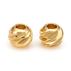 Carved Brass Spacer Beads&nbsp;KK-D160-25G