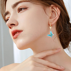 15Pcs 5 Colors Butterfly Alloy Enamel Pendant Decoration&nbsp;HJEW-CA00040