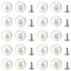100 Bags ABS Plastic Imitation Pearl Rivet Studs&nbsp;DIY-GF0013-39