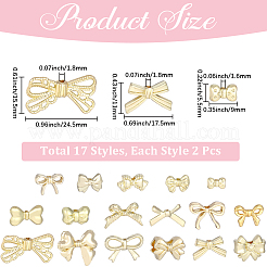34Pcs 17 Styles Rack Plating Alloy Beads&nbsp;FIND-PA0001-46