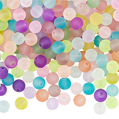 Transparent Frosted Glass Beads&nbsp;FGLA-PA0001-02C