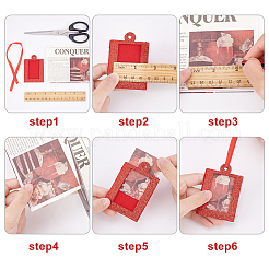 Non Woven Fabric Glitter Photo Frame Card&nbsp;HJEW-GF0001-24